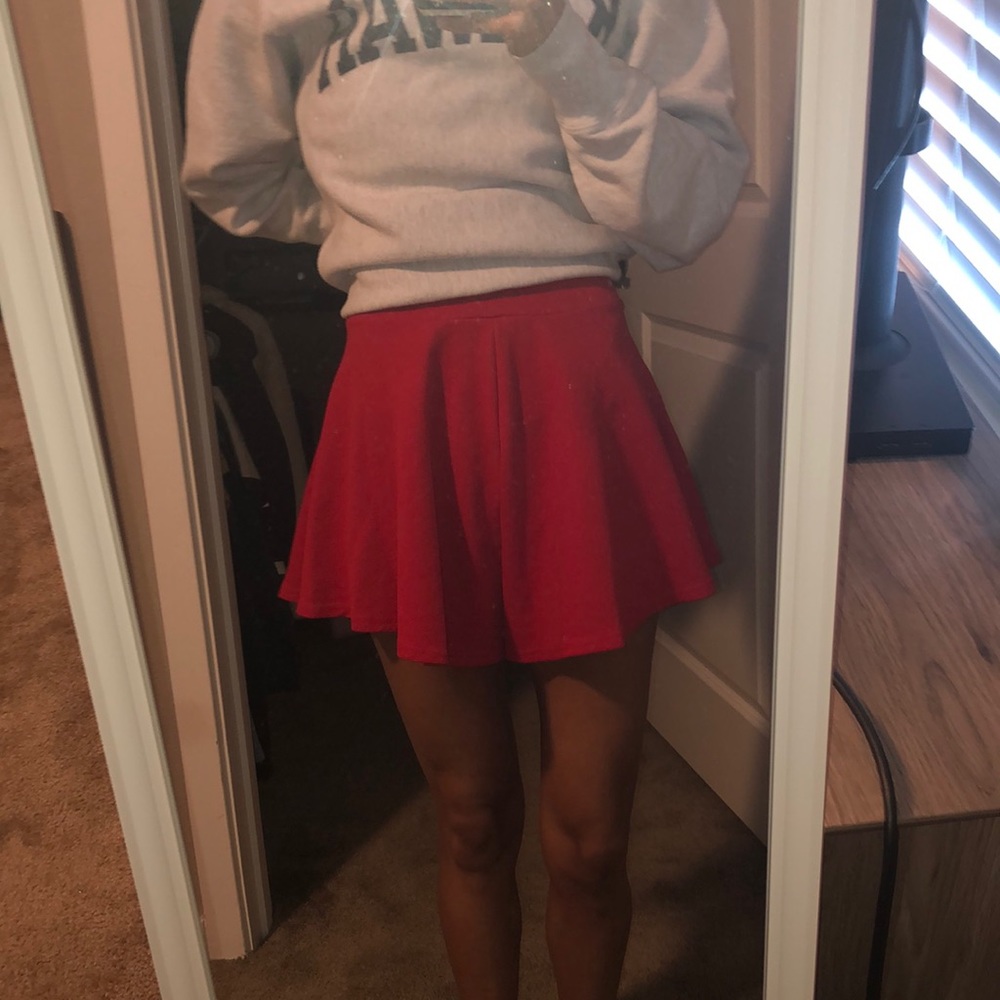 Boohoo red shorts